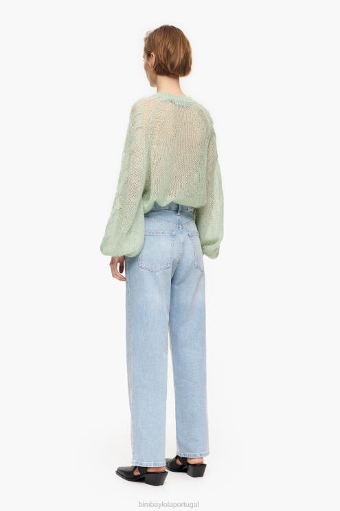 azul roupas 64X4N453 corte reto - jeans reto Bimba Y Lola