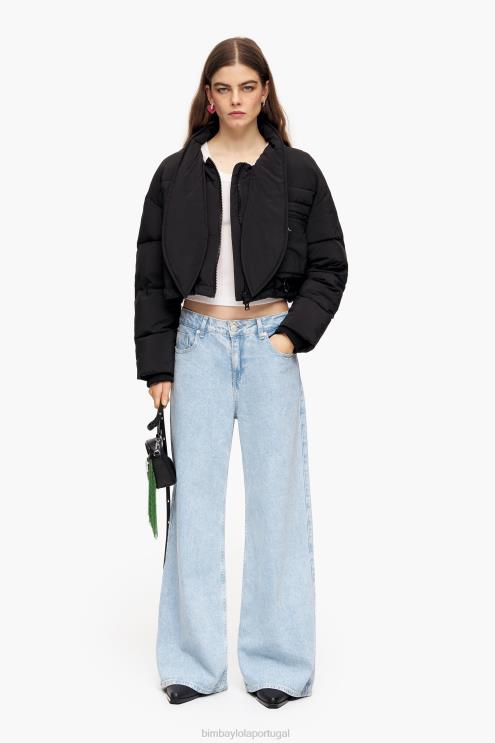 azul roupas 64X4N506 wide leg - jeans de perna larga Bimba Y Lola