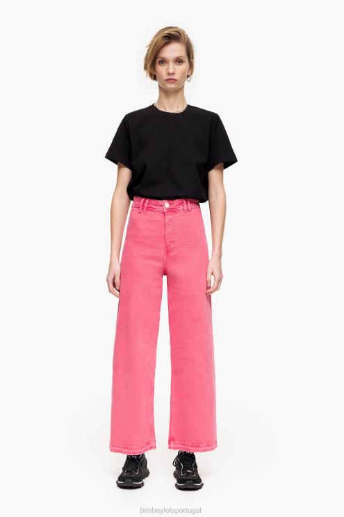 cereja roupas 64X4N447 culotte - jeans de cintura alta Bimba Y Lola