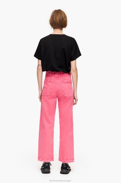 cereja roupas 64X4N447 culotte - jeans de cintura alta Bimba Y Lola