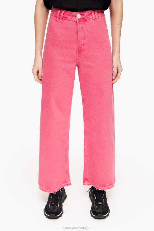 cereja roupas 64X4N447 culotte - jeans de cintura alta Bimba Y Lola