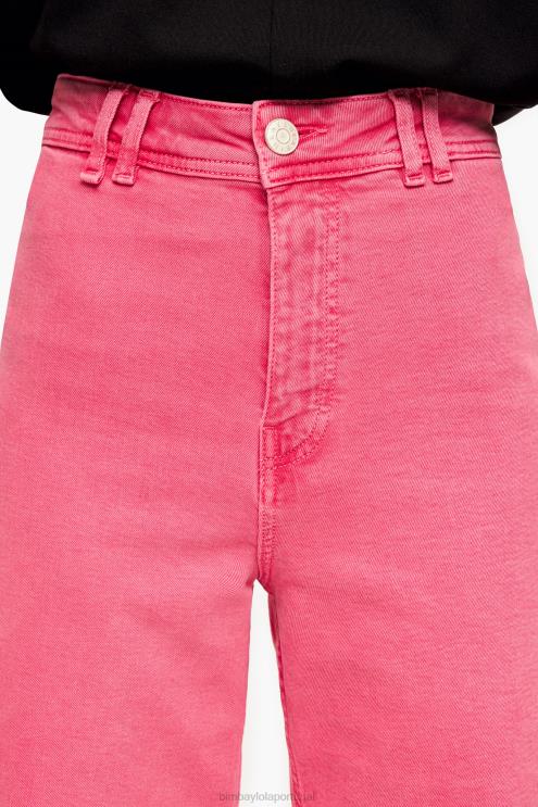 cereja roupas 64X4N447 culotte - jeans de cintura alta Bimba Y Lola