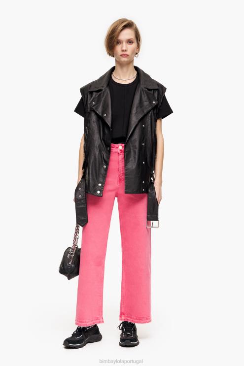 cereja roupas 64X4N447 culotte - jeans de cintura alta Bimba Y Lola