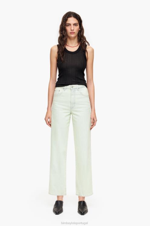 hortelã roupas 64X4N449 corte reto - jeans reto Bimba Y Lola