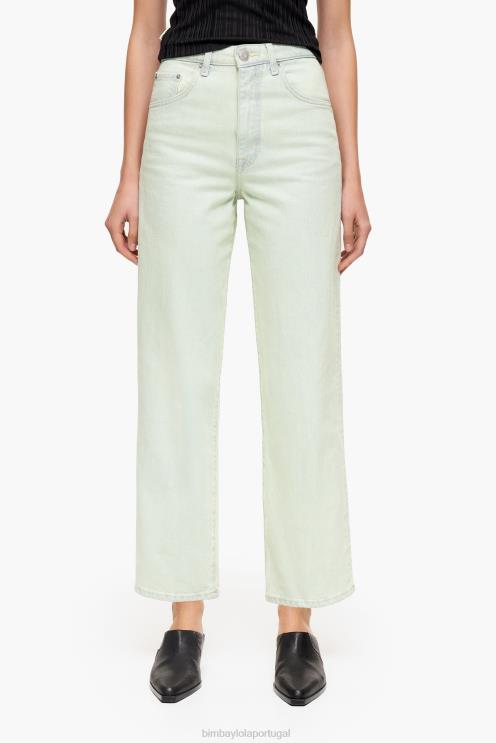 hortelã roupas 64X4N449 corte reto - jeans reto Bimba Y Lola