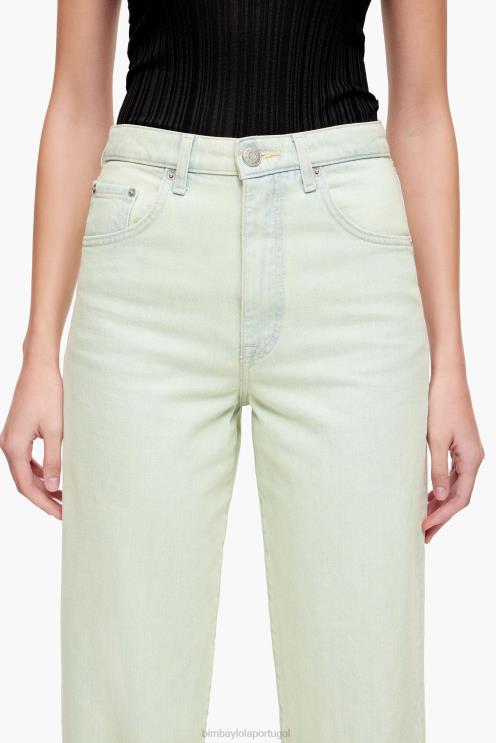 hortelã roupas 64X4N449 corte reto - jeans reto Bimba Y Lola