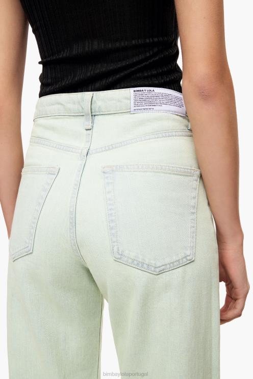 hortelã roupas 64X4N449 corte reto - jeans reto Bimba Y Lola
