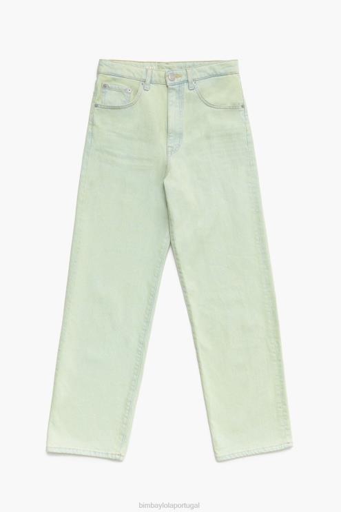 hortelã roupas 64X4N449 corte reto - jeans reto Bimba Y Lola