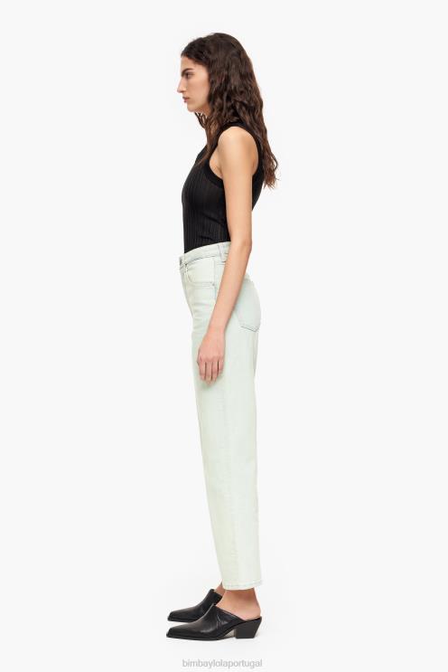 hortelã roupas 64X4N536 corte reto - jeans reto Bimba Y Lola
