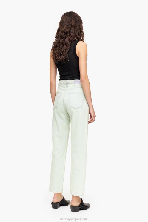 hortelã roupas 64X4N536 corte reto - jeans reto Bimba Y Lola