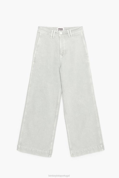 menta verde roupas 64X4N519 culotte - jeans de cintura alta Bimba Y Lola