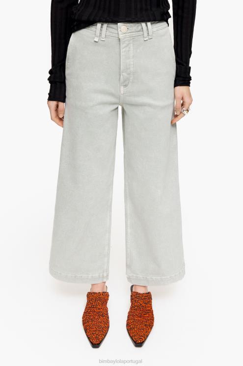 menta verde roupas 64X4N519 culotte - jeans de cintura alta Bimba Y Lola