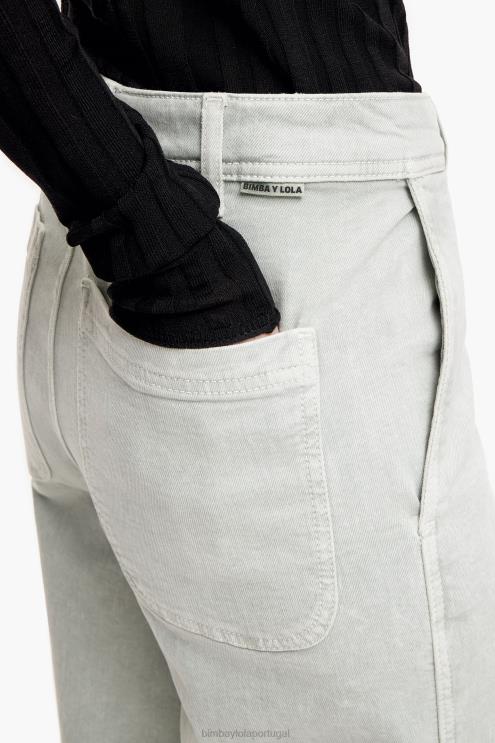 menta verde roupas 64X4N519 culotte - jeans de cintura alta Bimba Y Lola