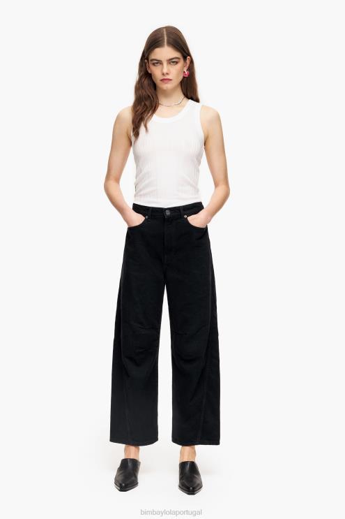 preto roupas 64X4N429 barril - jeans reto Bimba Y Lola