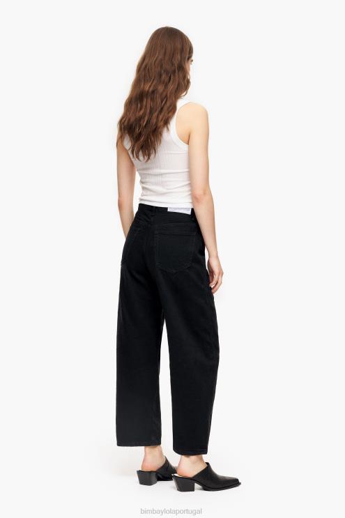 preto roupas 64X4N429 barril - jeans reto Bimba Y Lola