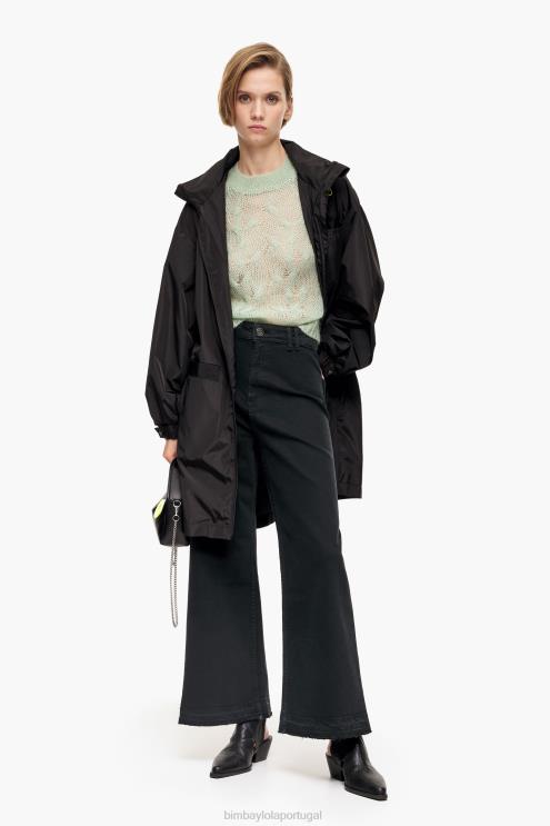preto roupas 64X4N441 culotte - jeans de cintura alta Bimba Y Lola
