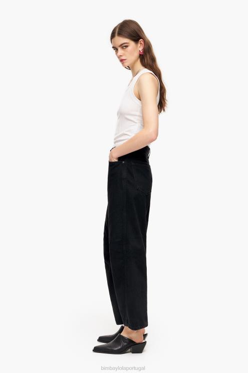 preto roupas 64X4N517 barril - jeans reto Bimba Y Lola