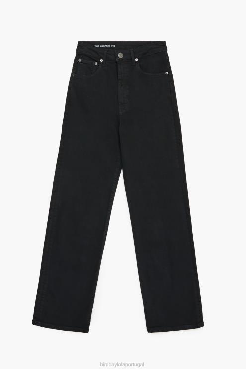 preto roupas 64X4N531 corte reto - jeans reto Bimba Y Lola