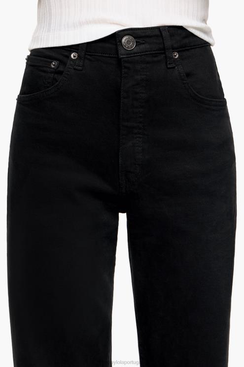 preto roupas 64X4N531 corte reto - jeans reto Bimba Y Lola
