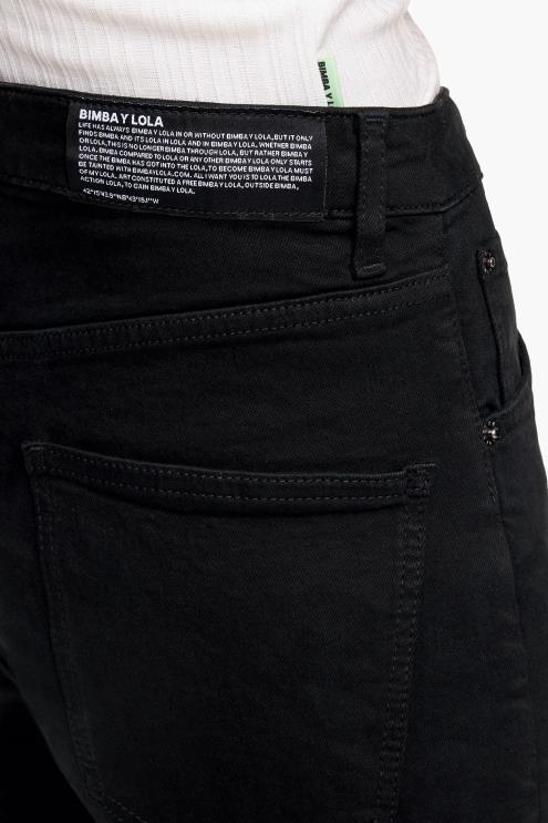 preto roupas 64X4N531 corte reto - jeans reto Bimba Y Lola
