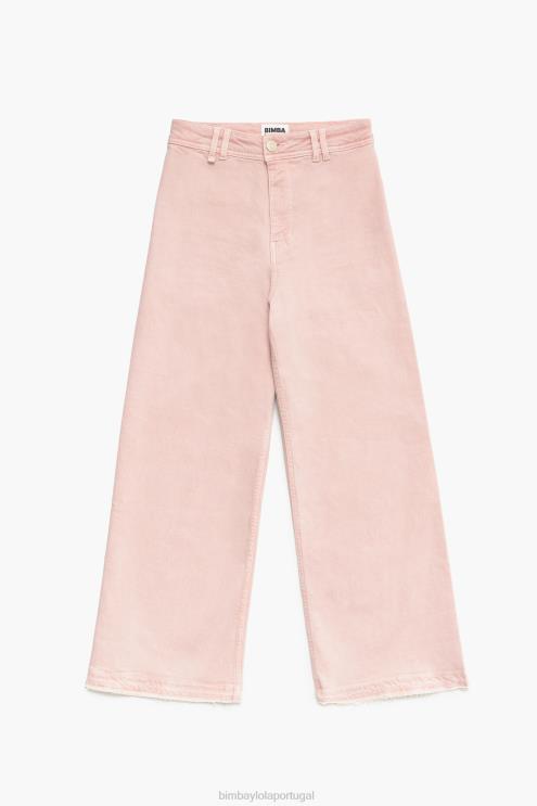 rosa roupas 64X4N520 culotte - jeans de cintura alta Bimba Y Lola