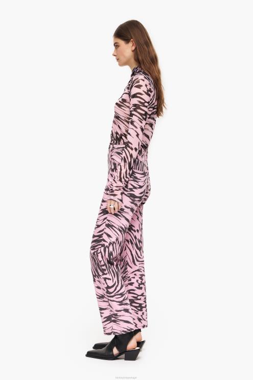 rosa roupas 64X4N537 corte reto - calça jeans reta com estampa de asa de borboleta Bimba Y Lola