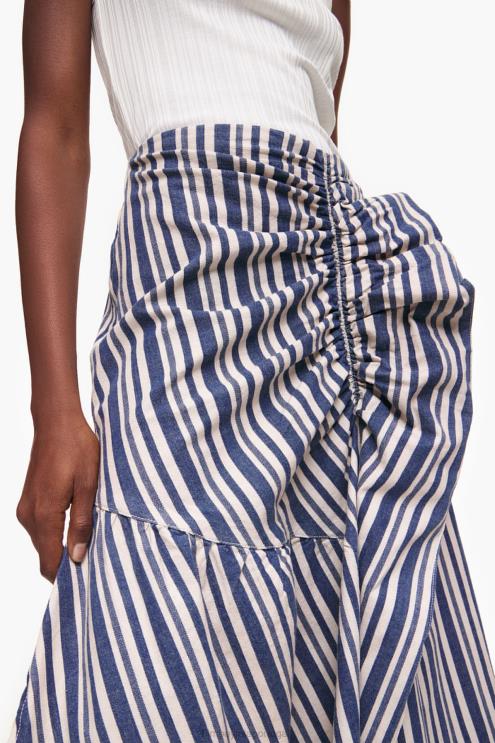 azul roupas 64X4N457 saia midi jeans Bimba Y Lola