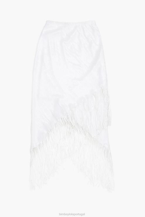 branco roupas 64X4N462 saia midi de lantejoulas Bimba Y Lola