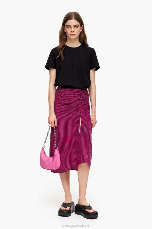 fúcsia roupas 64X4N467 saia midi fluida Bimba Y Lola