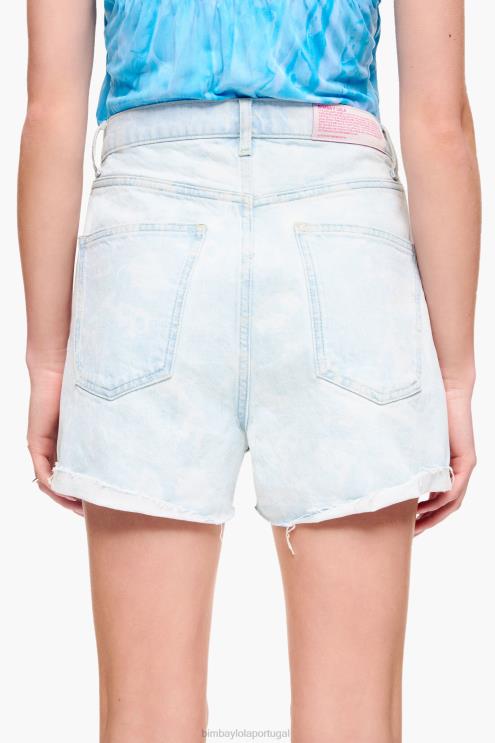 azul roupas 64X4N424 bermuda camuflada leve com estampa de panda Bimba Y Lola