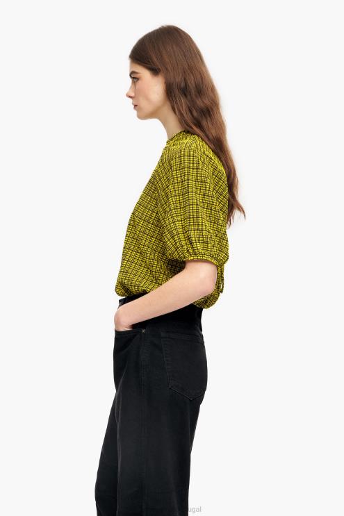 amarelo roupas 64X4N338 quadrados superiores de guingão Bimba Y Lola