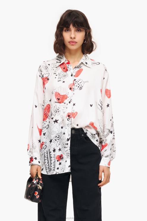 apelido roupas 64X4N347 camisa de coração Bimba Y Lola
