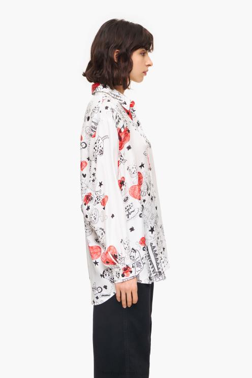 apelido roupas 64X4N347 camisa de coração Bimba Y Lola
