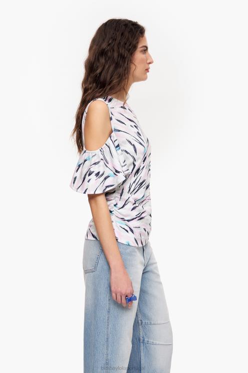branco roupas 64X4N349 camiseta com estampa de asa de borboleta Bimba Y Lola