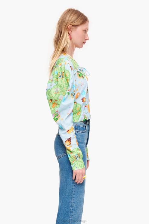 cortado roupas 64X4N344 blusa jogo de vigo Bimba Y Lola