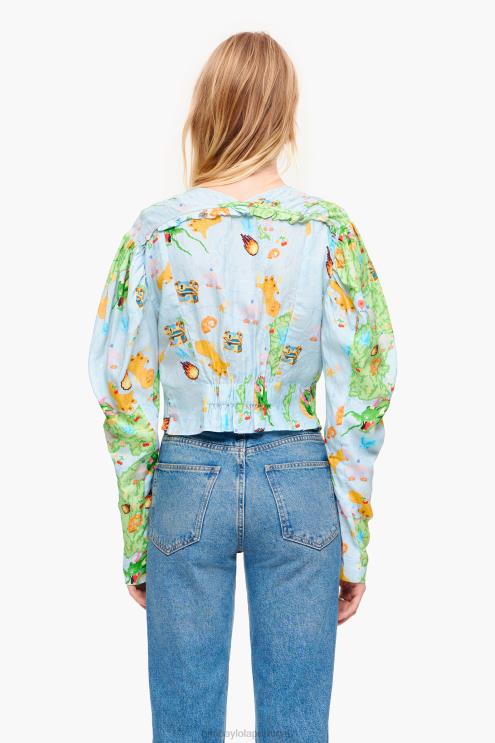cortado roupas 64X4N344 blusa jogo de vigo Bimba Y Lola