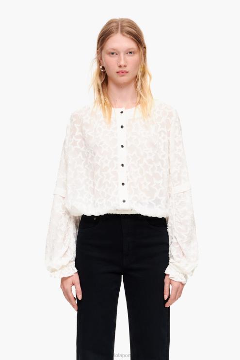 estrela roupas 64X4N340 blusa cropped jacquard Bimba Y Lola