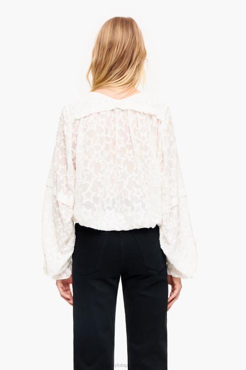 estrela roupas 64X4N340 blusa cropped jacquard Bimba Y Lola