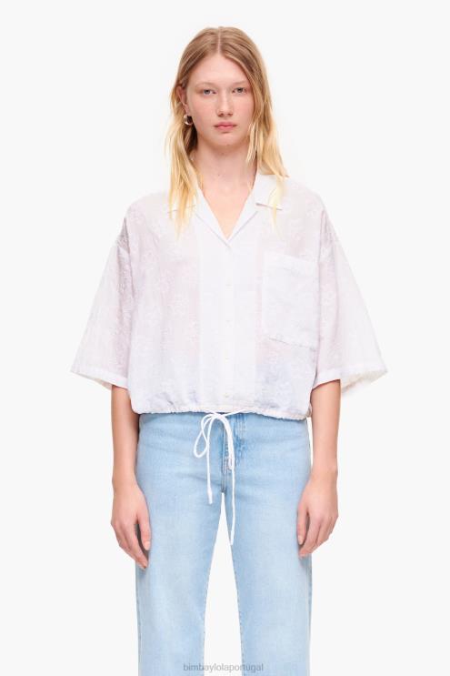 floral roupas 64X4N324 blusa jaquard curta Bimba Y Lola