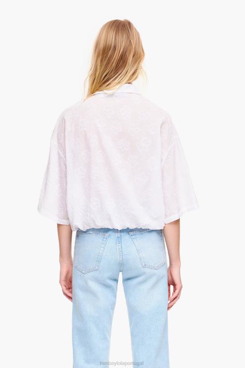 floral roupas 64X4N324 blusa jaquard curta Bimba Y Lola