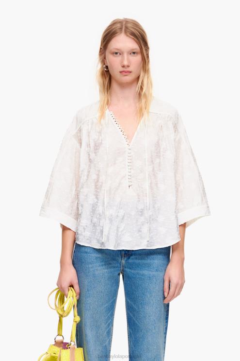 floral roupas 64X4N325 blusa jaquard curta Bimba Y Lola