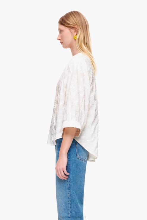floral roupas 64X4N325 blusa jaquard curta Bimba Y Lola