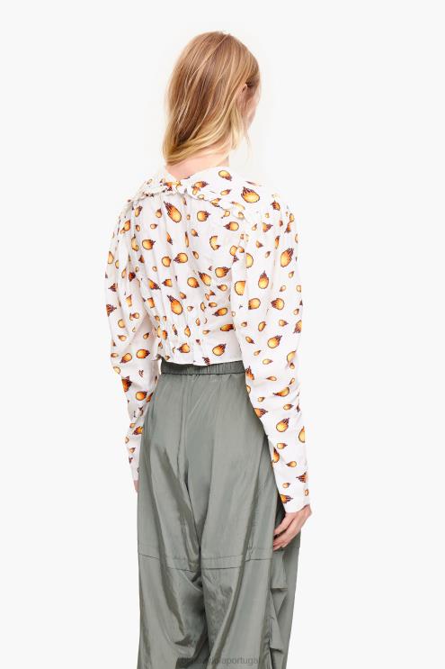 marfim roupas 64X4N343 blusa curta fogo Bimba Y Lola