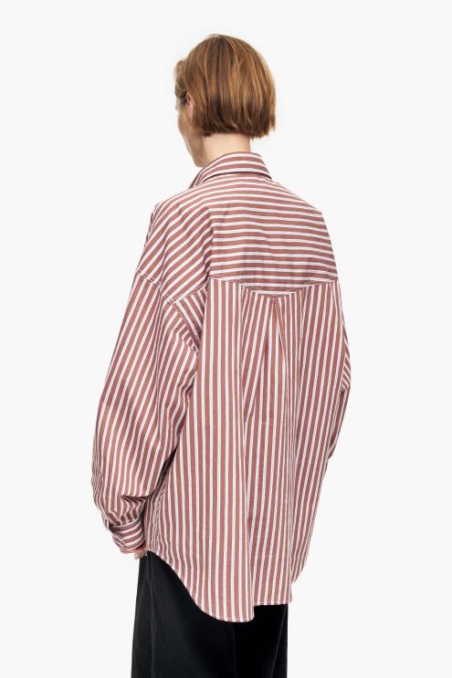 marrom roupas 64X4N335 camisa de tamanho grande popeline Bimba Y Lola