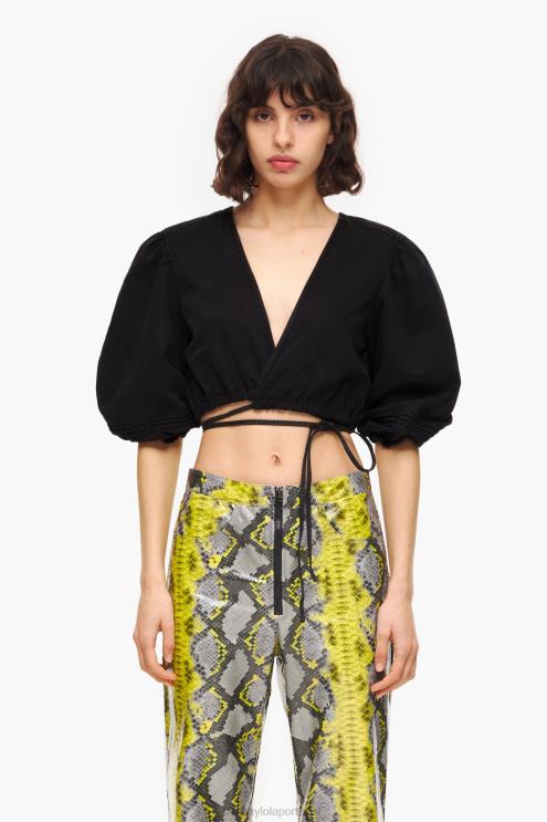 preto roupas 64X4N339 top quadrado jeans Bimba Y Lola