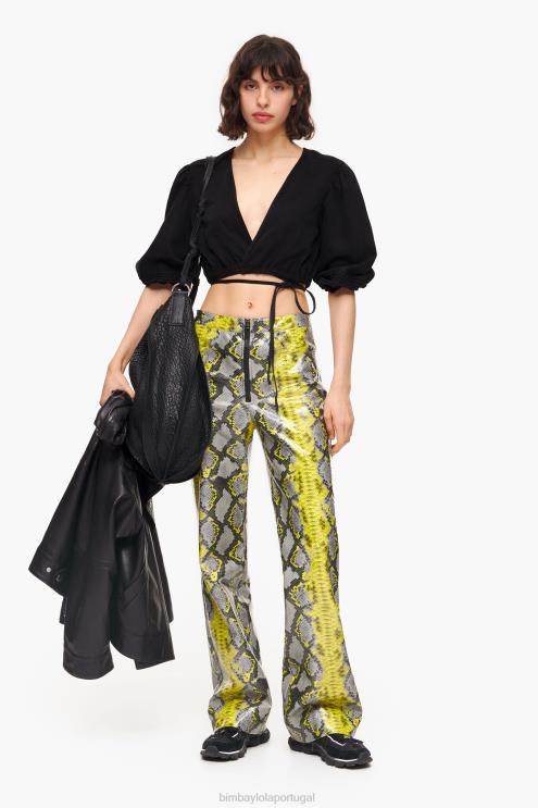 preto roupas 64X4N339 top quadrado jeans Bimba Y Lola