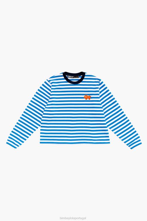 azul roupas 64X4N253 camiseta listrada Bimba Y Lola