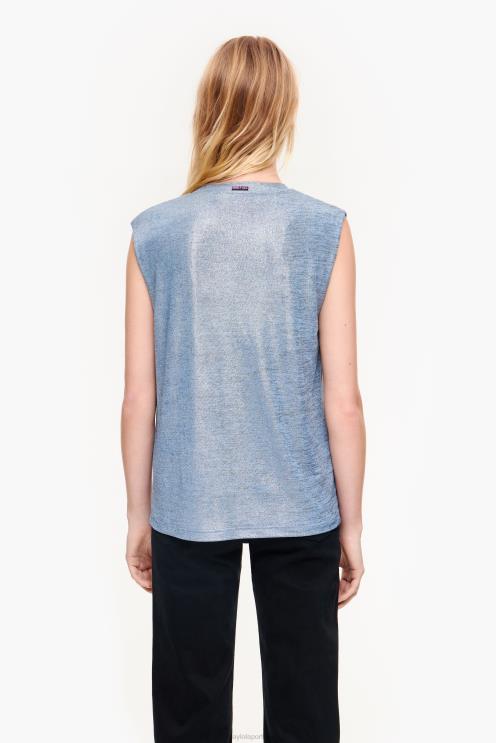 azul roupas 64X4N309 camiseta fluida curta Bimba Y Lola