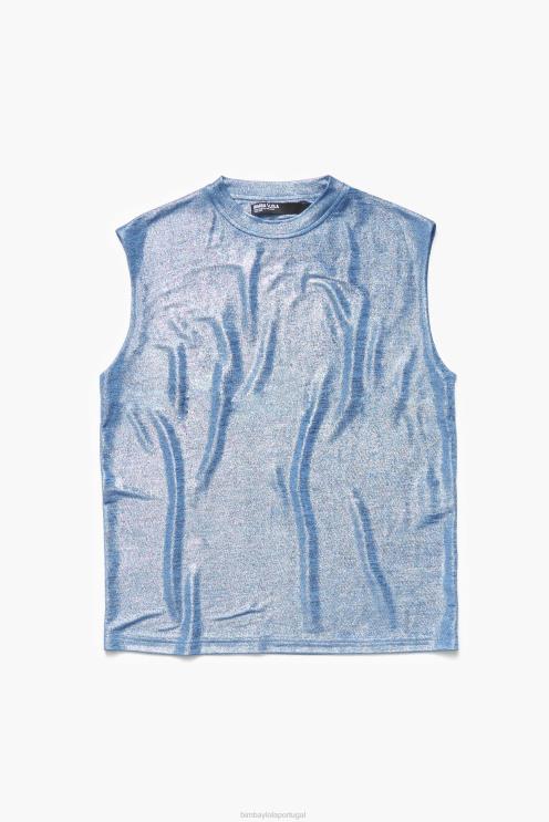 azul roupas 64X4N309 camiseta fluida curta Bimba Y Lola