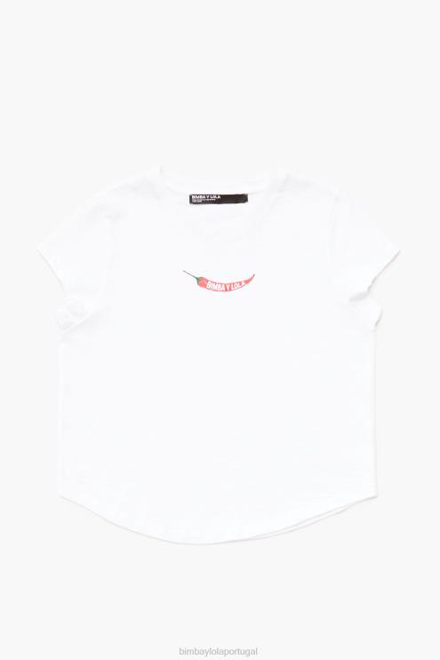 branco roupas 64X4N246 camiseta guindila Bimba Y Lola